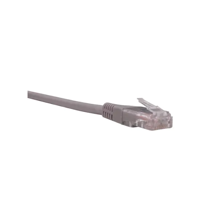 Cordon RJ45 cat 6 UUTP, ECO sans blindage 100 Ohms surmoulé gris 1m